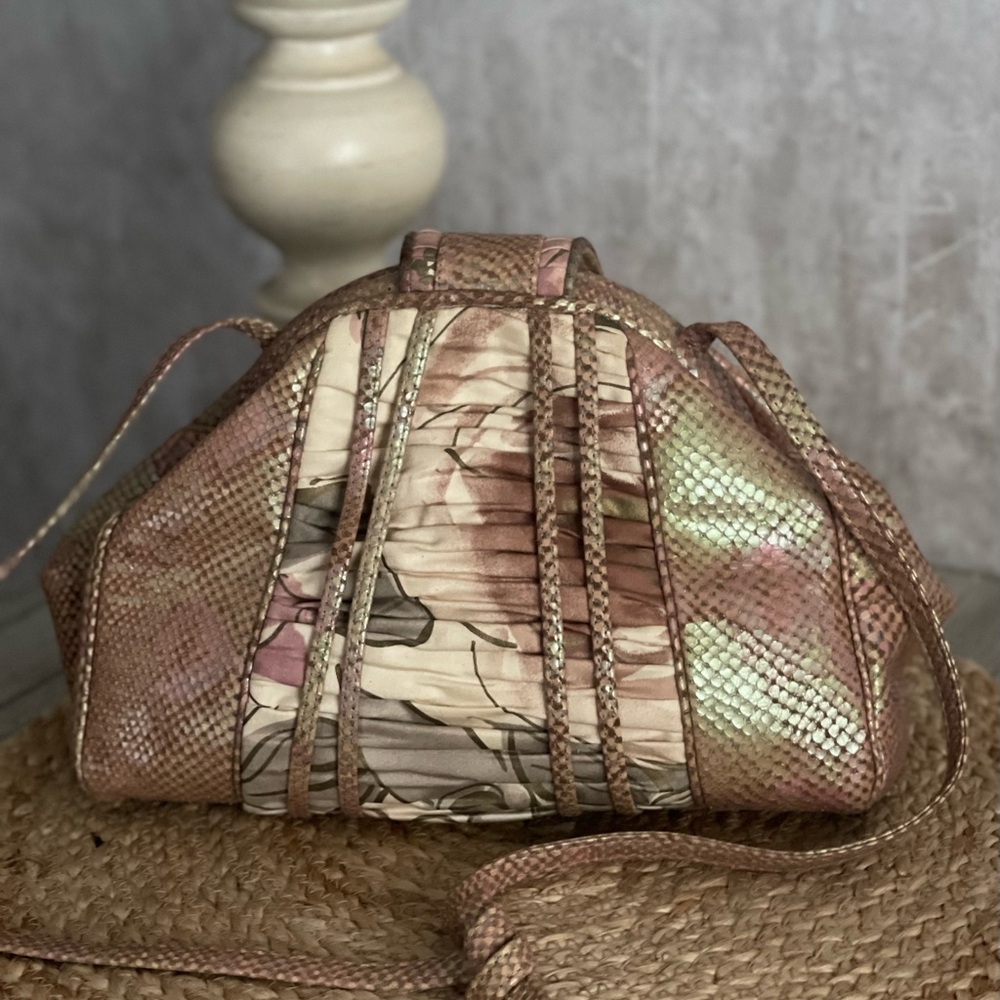 Vtg Sharif Python Snakeskin Iridescent/Shimmering… - image 6